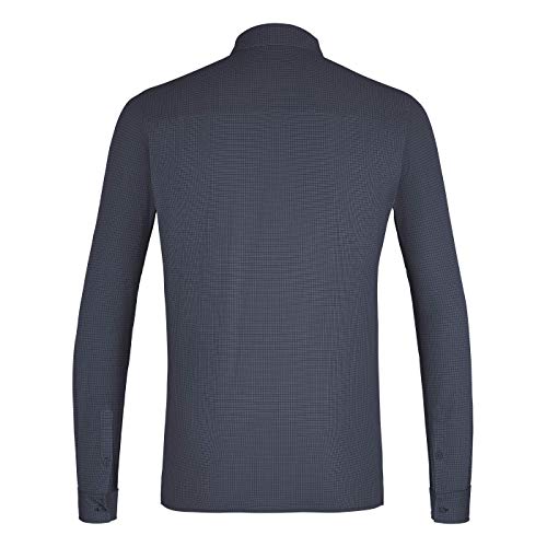 SALEWA Puez Minicheck2 Dry M L/S Camisa, Hombre, Ombre Blue, 54/2X