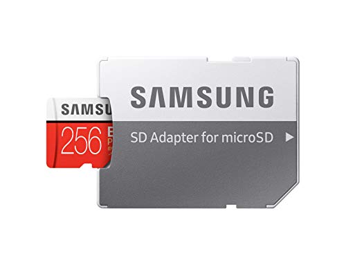 SAMSUNG EVO Plus - Tarjeta de Memoria de 256 GB con Adaptador SD (100 MB/s, U3), Rojo