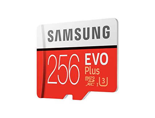 SAMSUNG EVO Plus - Tarjeta de Memoria de 256 GB con Adaptador SD (100 MB/s, U3), Rojo