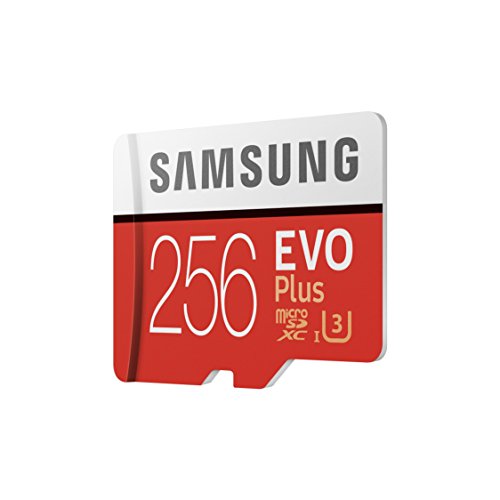 SAMSUNG EVO Plus - Tarjeta de Memoria de 256 GB con Adaptador SD (100 MB/s, U3), Rojo