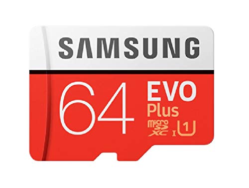 SAMSUNG EVO Plus - Tarjeta microSD SDXC (2020) 64GB hasta 100 MB/S Full HD & 4K UHD Memory Card con Adaptador, Rojo y Blanco