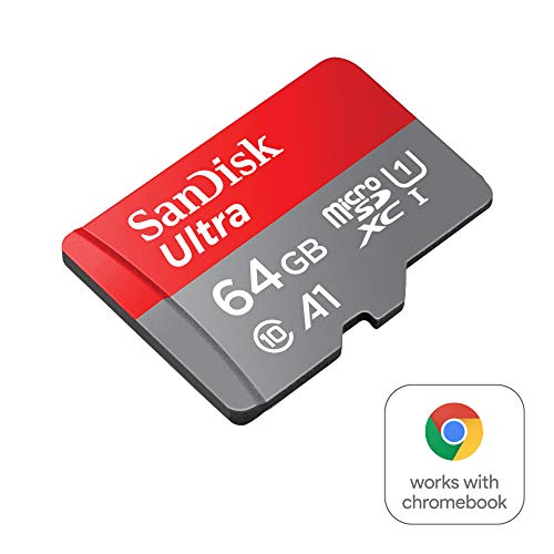 SanDisk Ultra de 64 GB, Tarjeta microSDXC UHS-I para Chromebook con adaptador SD y velocidad de transferencia de hasta 120 MB/s