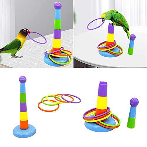 Sano Juguetes Para Loros Interesante Juego de Juguetes Para Loros Loro Juguetes Anillo de Entrenamiento 7 Piezas Juguete de Loro Loros Carrito Compras Aves Monopatín Usado para Entrenamiento de Aves