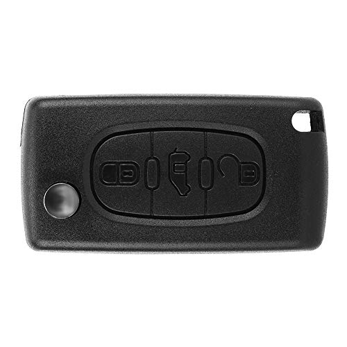 SANON Portátil Plegable Flip 3 Botones Llave Remota Carcasa para C2 C3 C4 C5 C6 Entrada sin Llave Fob Causa Cubierta de Alarma de Coche