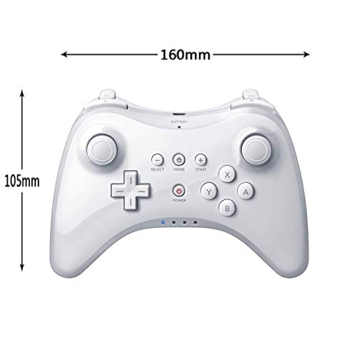 Satohom Mando Pro para Wii U Controlador de Mano para Wii U Inalámbrico Remoto Mando de Juego para Wii U Wireless Controller Pro Gamepad Joypad Pro Controller Wireless Bluetooth para Wii U (Blanco)