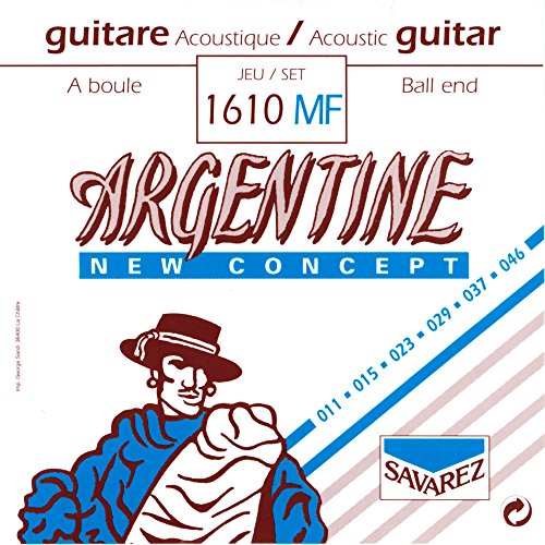 Savarez 668717 - Cuerdas para Guitarra Acústica Argentine juego Light con bola 1610MF