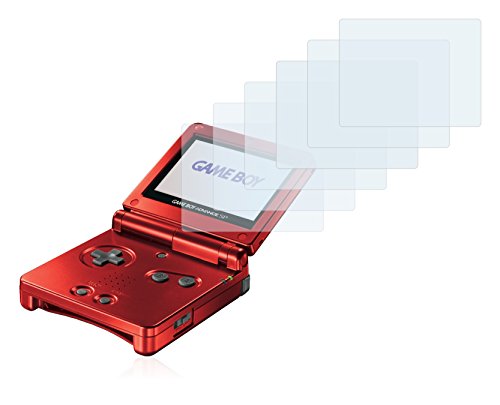 savvies Protector Pantalla Compatible con Nintendo Gameboy Advance GBA SP (6 Unidades) Película Ultra Transparente