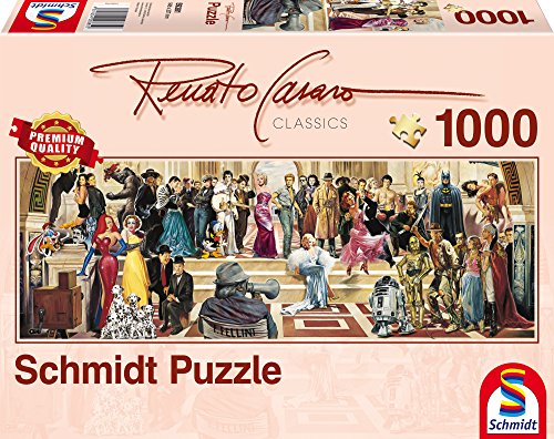Schmidt Spiele 59381 – Renato Casaro, panorámica Puzzle, 100 años película, 1000 Piezas