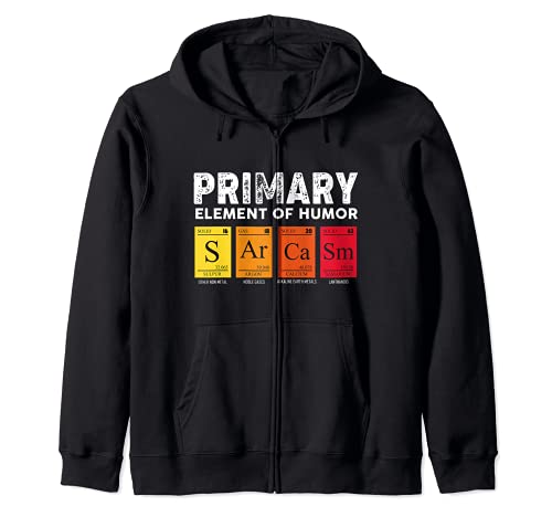 Science Sarcasm S Ar Ca Sm Primary Elements of Humor Sudadera con Capucha