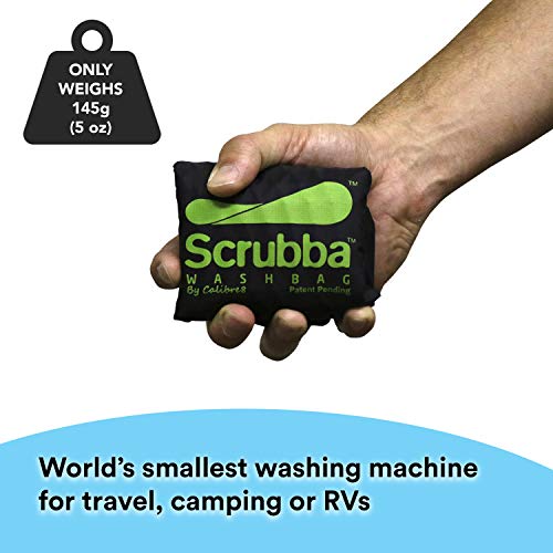 Scrubba Sistema de Lavado Portátil Bolsa de Lavado 2.0 - Bolsa Estanca Impermeable para Viajes Autocaravana Camping Senderismo - Sistema con Tabla de Lavar