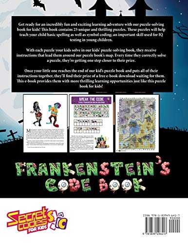Secret Code Game (Frankenstein's code book): Jason Frankenstein is looking for his girlfriend Melisa. Using the map supplied, help Jason solve the ... overcome numerous obstacles, and find Melisa.