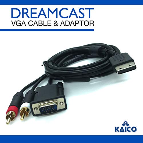 SEGA Dreamcast DC VGA Cable de alta definición Adaptador de sonido RCA HD PAL/NTSC - Una forma asequible de obtener la mejor visualización de tu Dreamcast. Permite la visualización de vídeo HD