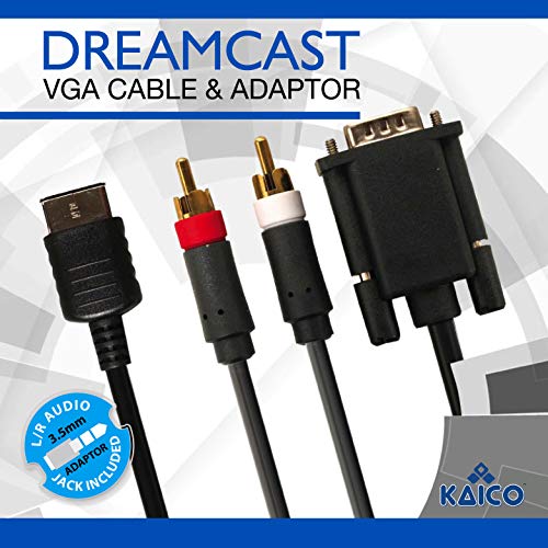 SEGA Dreamcast DC VGA Cable de alta definición Adaptador de sonido RCA HD PAL/NTSC - Una forma asequible de obtener la mejor visualización de tu Dreamcast. Permite la visualización de vídeo HD