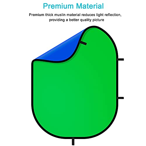 Selens - Telón de fondo (100 x 150 cm), color verde y azul