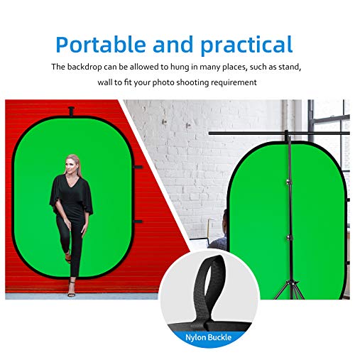 Selens - Telón de fondo (100 x 150 cm), color verde y azul