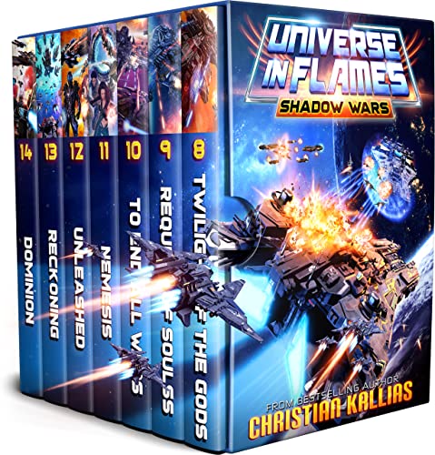 Shadow Wars: Universe in Flames Books 8 to 14 Box Set (UiF: A "Gods & Myths collide" Space Opera Saga Book 2) (English Edition)