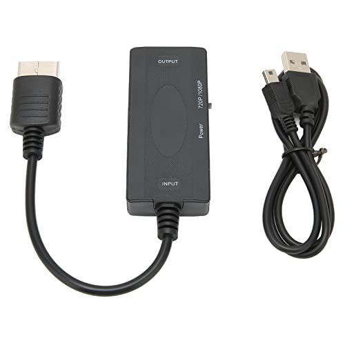 Shanrya Convertidor de Video, Compatible con Entrada PAL NTSC, Fuente de Alimentación USB, Convertidor de Interfaz Multimedia HD Totalmente Digital para Consola Sega Dreamcast DC