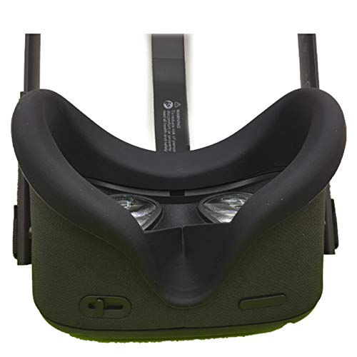 SHEAWA Cubierta de ojos de silicona suave antisudor, unisex, antifugas, bloqueo de luz, regalo para Oculus Quest (negro)