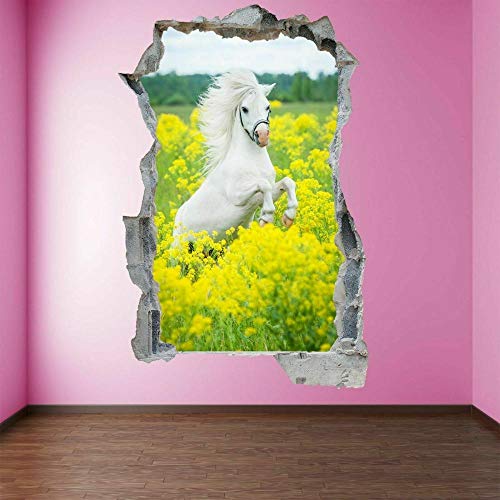 Shetland Islands Pony Flower Wall Art Sticker Mural Poster Habitación de los niños Decoración del hogar