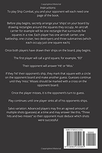 Ship Combat Game Book: sea battle game book