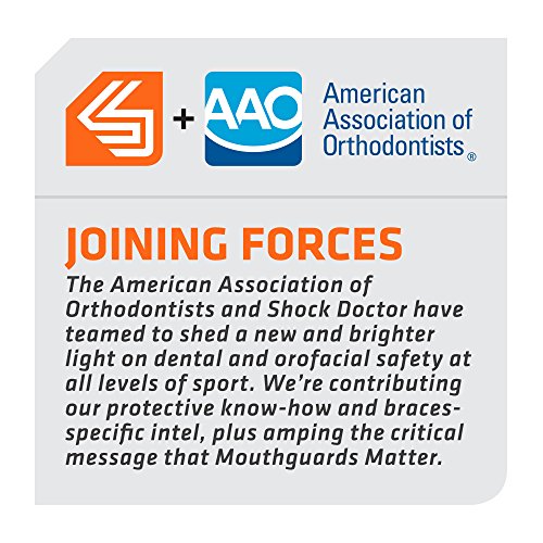 Shock Doctor Double Braces Protector Bucal, Unisex Adulto, Azul, 12+