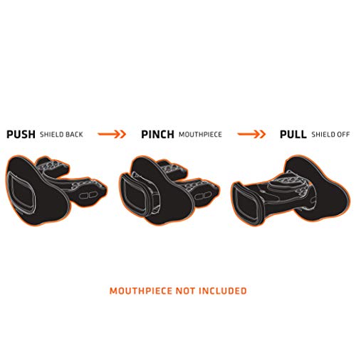 Shock Doctor Interchange Shield - Protector de labios para protección de labios - Boquilla no incluida - para fútbol | Swap Lip Guard Shield Design. Paquete individual o doble.