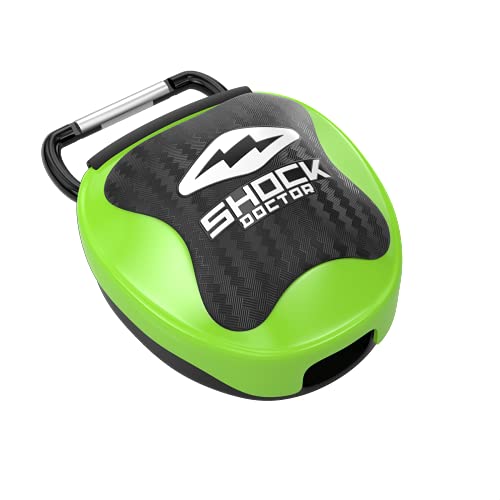 shockdoctor Protector Dental para Adultos Box, Todo el año, Unisex, Color Verde - Shock Green, tamaño 11+