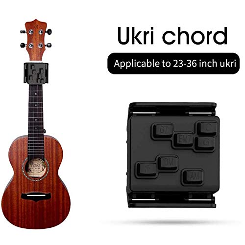 Sisyria Ukelele Chord Chord Trainer One-Key Chord Bomb Aid Instrumento Musical Portátil Principiante Nylon Musical Universal Practrice Aid GH Fuerza Lección Buddy Asistente De Digitación