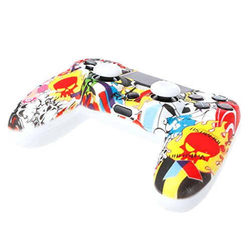siwetg Gamepad Protección suave camuflaje guardias agarre cubierta + 2 tapas para controlador PS4
