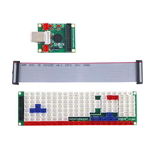 SJ@JX Development Keyboard Encoder Board Game Controller DIY LED Keyboard Development Board Media Music USB Encoder 104 Keys Arcade DIY Kit