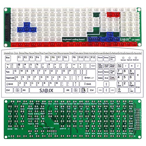 SJ@JX Development Keyboard Encoder Board Game Controller DIY LED Keyboard Development Board Media Music USB Encoder 104 Keys Arcade DIY Kit