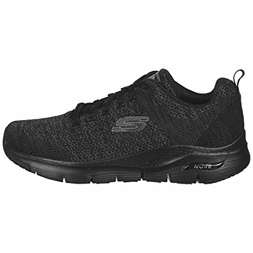 Skechers Arch Fit - Zapatillas paradyme para hombre, Negro (Negro/Negro), 44 EU