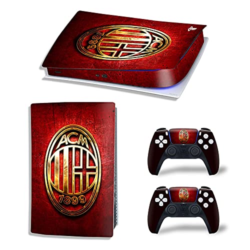 Skin Kit Milan Cover Película adhesiva antiarañazos 100 % vinilo HD Quality compatible con PS5 Versión digital/Digital Edition + Set 4 pares gomas para controlador Joystick PlayStation 5
