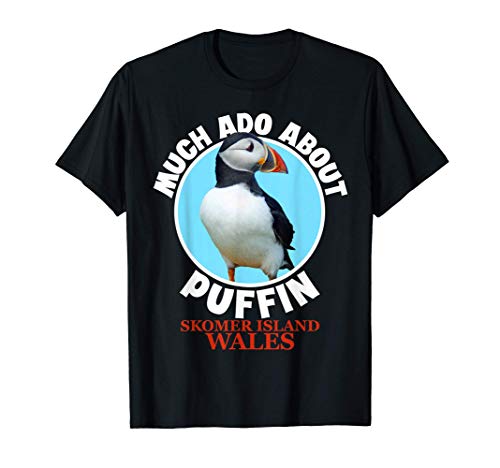 Skomer Island Wales Souvenir For Women Men Funny Puffin Camiseta