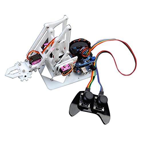 SM SunniMix DIY 4-DOF PS2 Brazo Y Circuito Robótico, Control Remoto Tanque de Robots Chasis Kits de Brazo Mecánico para, Juguetes de Inteligencia, Regalo de Cumpl