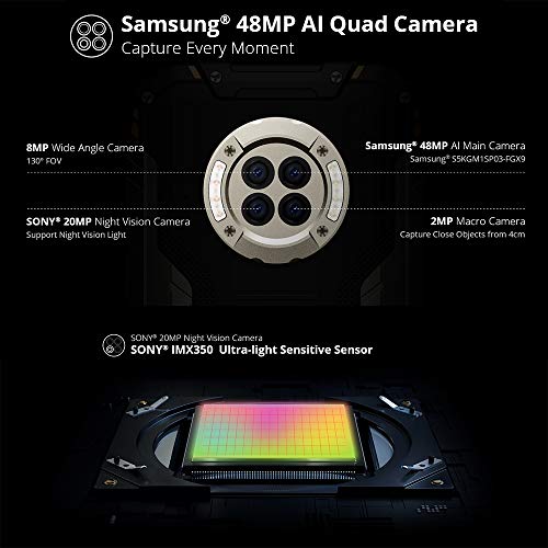 Smartphone resistente con visión nocturna por infrarrojos DOOGEE S96 PRO, Helio G90 8GB+ 128GB, Cámara 48MP (Infrarrojos 20MP) + 16MP, Teléfono móvil resistente IP68 6.22", Batería 6350mAh NFC Naranja