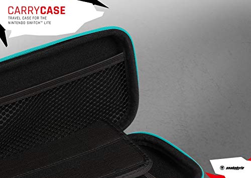 snakebyte Carry: Case - Sturdy Storage Case For Nintendo Switch Lite - Grey/Turquoise/Yellow (Nintendo Switch)