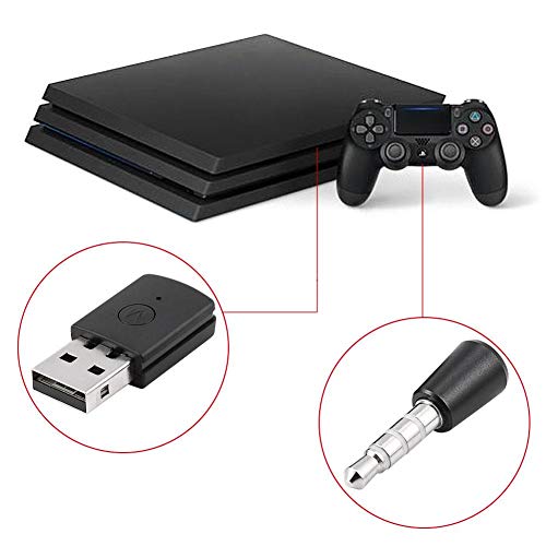 Socobeta Adaptador USB Bluetooth 4.0 Mini Receptor de dongle inalámbrico con transmisores Compatible con PS4 Playstation