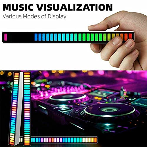 SOLE HOME RGB música sonido control nivel luces 32 bits coche hogar música espectro coche USB luz ambiente ritmo luz de audio luz aplicación control inteligente
