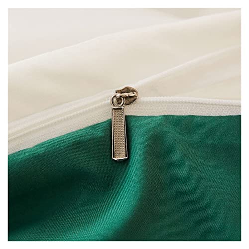 Solid Color Single Double Queen King Size Quilt Cover Set Skin Friendly Fabric Duvet Cover Set (Color : Mo LV ju se Size : 220x240cm 4pcs)