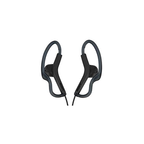 Sony MDRAS210B.Ae - Auriculares Deportivos de Botón con Agarre al Oído (Resistente a Salpicaduras), Color Negro, 5