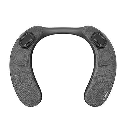 Sony SRS-NS7 Altavoz Estilo Neckband con Bluetooth y Sonido Dolby Atmos Envolvente, Transmisor Incluido, Negro