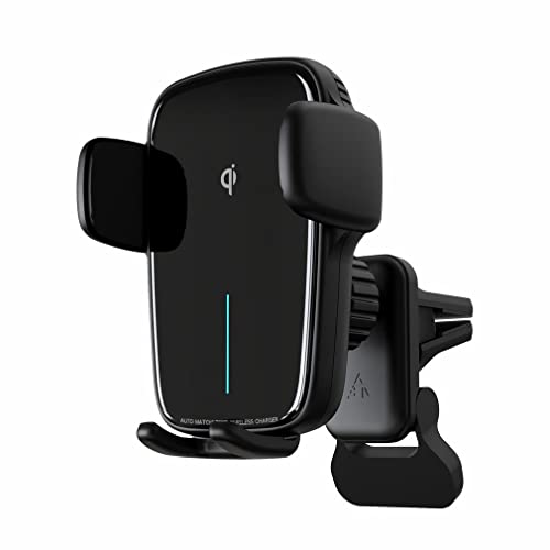 Soporte de Coche de Carga inalámbrica M Joyroom alinea automáticamente Las Rejillas de ventilación de CD para instalación General Soporte de Coche de Ventosa Negro 96 * 98 Mm