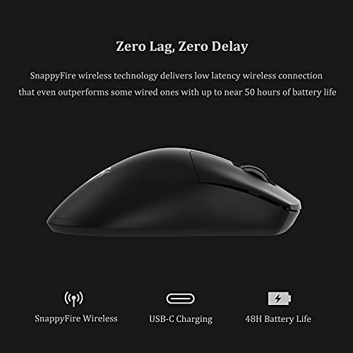 Souris Ninjutso Origin One X Wireless Gaming - Negro