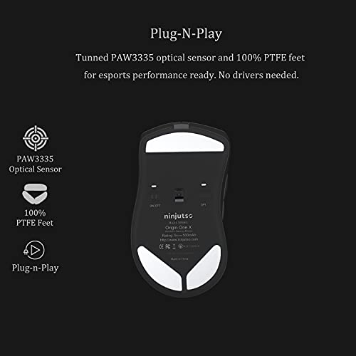 Souris Ninjutso Origin One X Wireless Gaming - Negro
