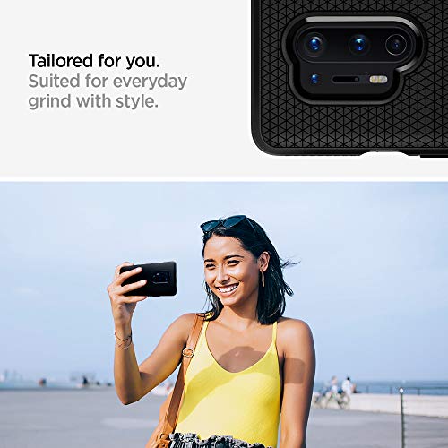 Spigen Funda Liquid Air Compatible con Oneplus 8 Pro - Negro Mate