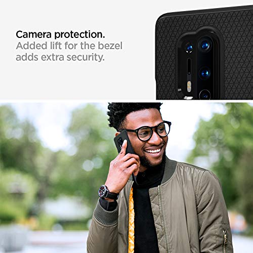Spigen Funda Liquid Air Compatible con Oneplus 8 Pro - Negro Mate