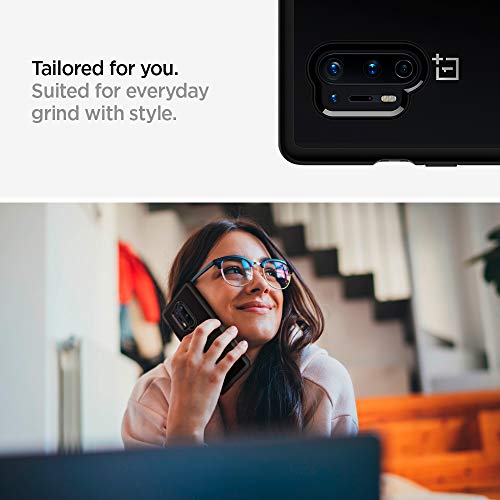 Spigen Funda Ultra Hybrid Compatible con Oneplus 8 Pro (2020), Tecnología de cojín de Aire y protección híbrida de la caída - Negro