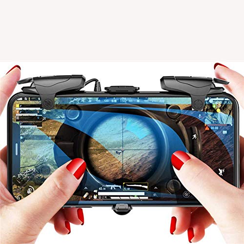 SPLLEADER Controlador de Juego móvil para PUBG,Gatillos sensibles Joysticks Aim & Fire Trigger Keys para PUBG/Knives out L1R1,Amarillo