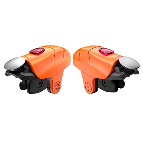 SPLLEADER Controlador de Juego móvil para PUBG,[Respuesta rápida] 1 Par Teléfono Gatillos sensibles Joysticks Aim & Fire Trigger Keys para PUBG/Knives out L1R1,Naranja
